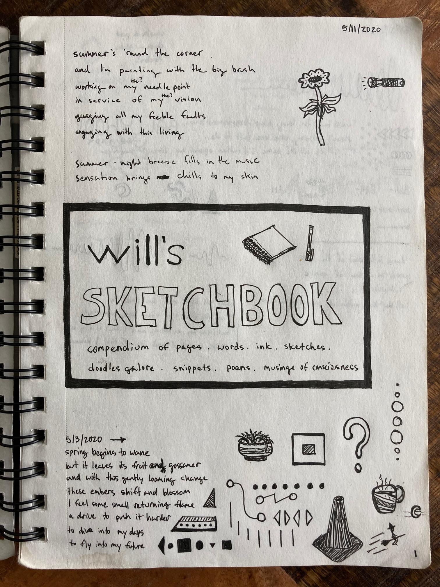 photo of sketchbook page 1